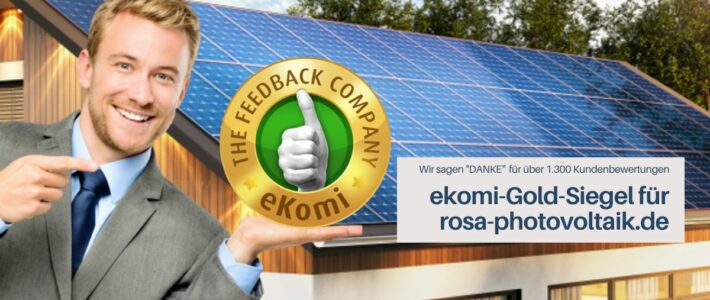 rosa-photovoltaik.de ist mit dem ekomi Goldsiegel ausgezeichnet worden